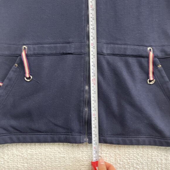 Finlha Cottage Nautical Sailor Jacket Men’s Sz L Navy Blue Full Zip Casual Outer - Picture 11 of 16